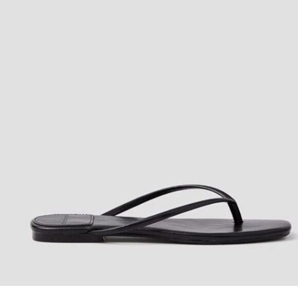 FOWT Black Flip Flops Non-Slip Summer Beach Sandals Thong Style Slipper - Picture 1 of 8